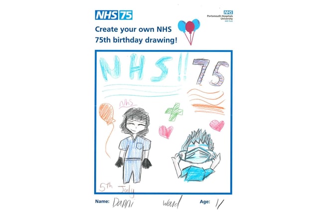 An entry by Danni, 11, for the children's drawing competition run by Portsmouth Hospitals University NHS Trust