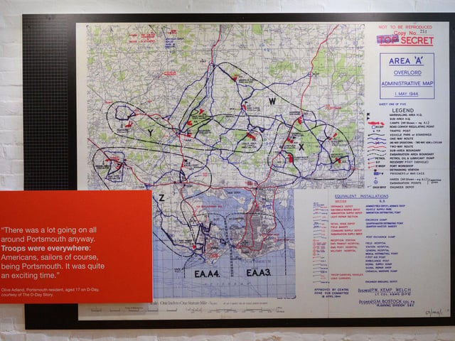 Pictured is: A Map from D-DayPicture: Keith Woodland (260521-15)