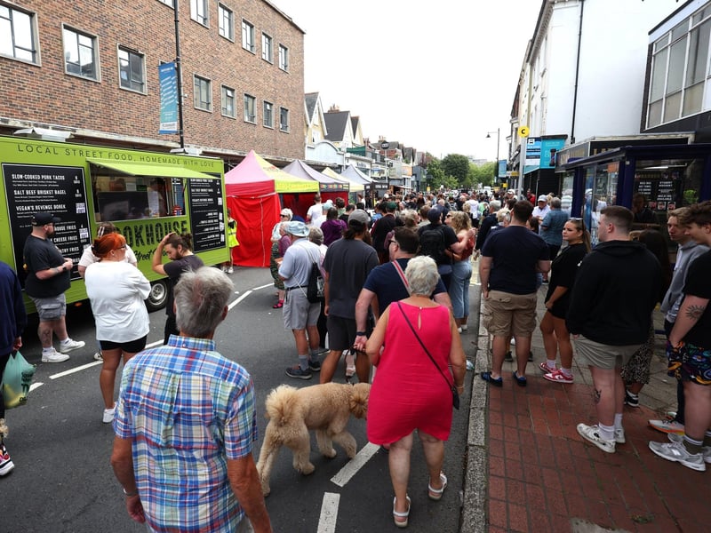 Pictured is action from the event with a busy festival across the city streets.
Picture: Sam Stephenson.