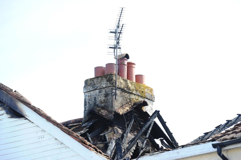 The fire spread to eight houses on the street.