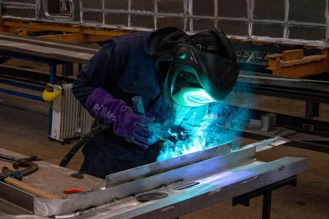 Pictured:Hull of a hovercraft being made at Griffon Hoverwork factory on Thursday 24th March 2022
Picture: Habibur Rahman