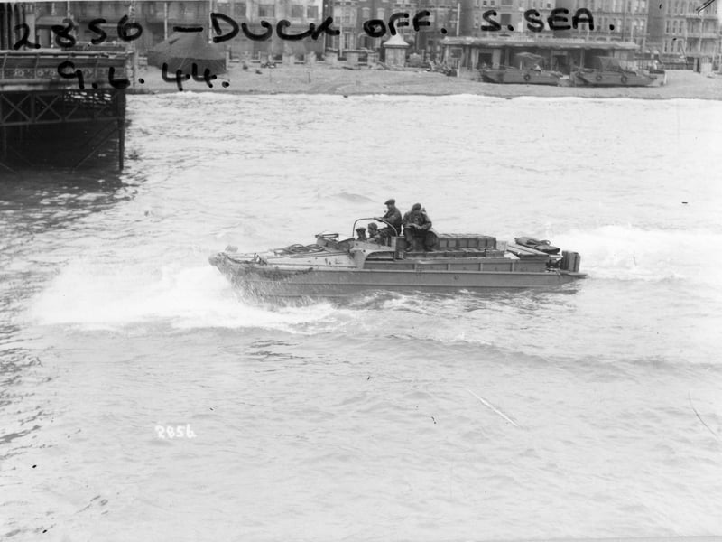 An amphibious DUKW pictured just a few days after D-Day in Southsea