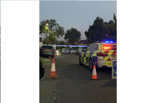 Police in Leominster Avenue in Paulsgrove on the evening of Saturday, June 13, 2021