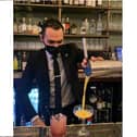 Sobhi Mazloum, bar superviser at the Queens Hotel in Southsea mixing cocktails and mocktails for the team to taste