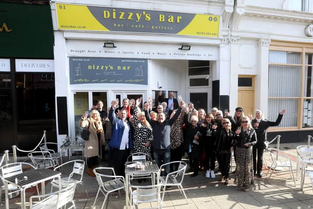 Grand opening of new Dizzy's Bar in 95 Palmerston Rd, Southsea, Portsmouth, with former Pompey and Tottenham player David leworthy coming down to cut the ribbon.

Picture: Sam Stephenson