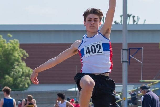 Logan Cookson won both the long jump and the triple jump. Picture by Paul Smith