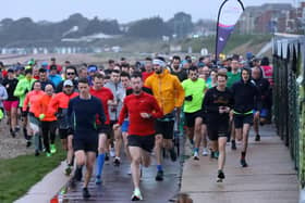 Runners set off in the Lee-on-the-Solent parkrun. Picture: Chris Moorhouse (jpns 080122-08)