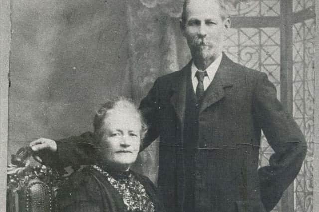A book about growing up on the Isle of Wight written by Peter Lansley has been published after his son Charles Lansley found the manuscript. Pictured: Peter's grandparents who brought him up, William and Harriette Stark