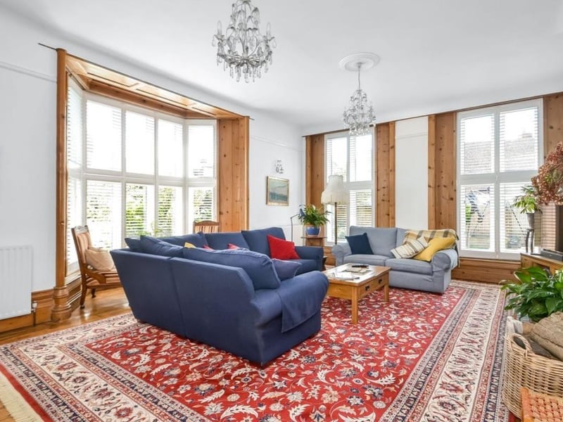 The listing says: "Drayton Manor is an extensive, detached early Victorian Manor house which provides 2990 sq ft of living space arranged over three floors."