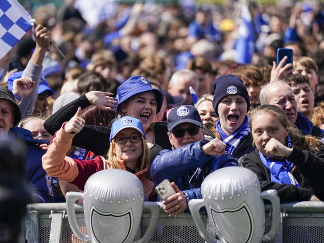 During the Portsmouth FC and Portsmouth Women Champions on the Common, celebrating Pompey’s double title triumph ©Jason Brown +44 7545 760582 Picture Credit: Jason Brown