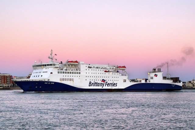 Brittany Ferries' ship Baie de Seine, which operates the Santander route, arriving in Portsmouth. Picture: Tony Weaver