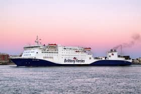 Brittany Ferries' ship Baie de Seine, which operates the Santander route, arriving in Portsmouth. Picture: Tony Weaver
