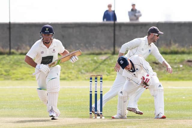 Steve Hirst of St Cross sets off for a run at St Helens. Picture: Keith Woodland