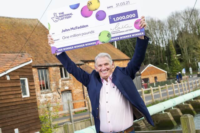 Lottery winner John McFadden. Pic Camelot/James Robinson