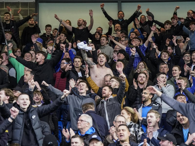 4,019 Pompey fans enjoyed the Blues' 1-0 win at Peterborough