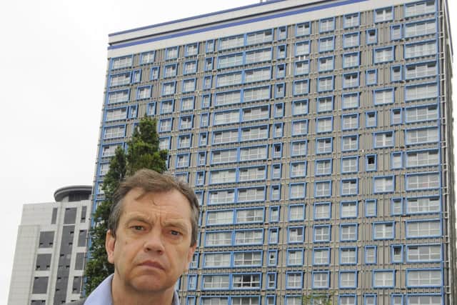 Portsmouth Councillor Darren Sanders at Leamington House in Earlsdon Street. Picture by:  Malcolm Wells (180605-2128)
