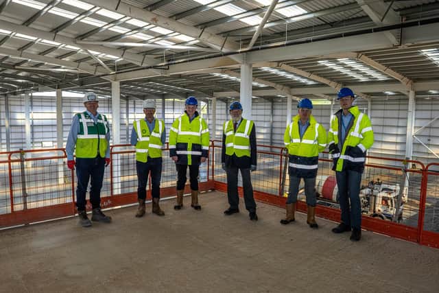 A team from Portsmouth City Council, which is building the unit at its Dunsbury Park facility off the A3, celebrated the 125,000 sq ft structure reaching its maximum height this week.