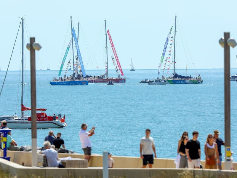 The returning Clipper fleet after their race around the world.Picture: Chris Moorhouse (270724-27)