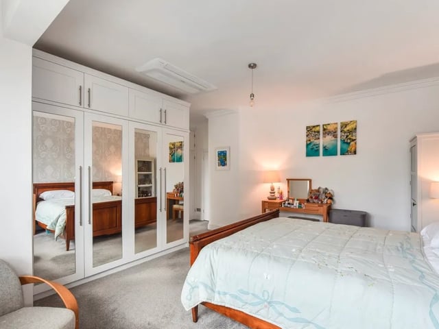 The listing says: "Solar panels provide the bulk of electricity needed especially during late spring to Autumn and the production also receives an income of approx £600 per year as part of the “Feed-in In Tariff” and is not affected by how much of the solar produced power is actually consumed by the house."