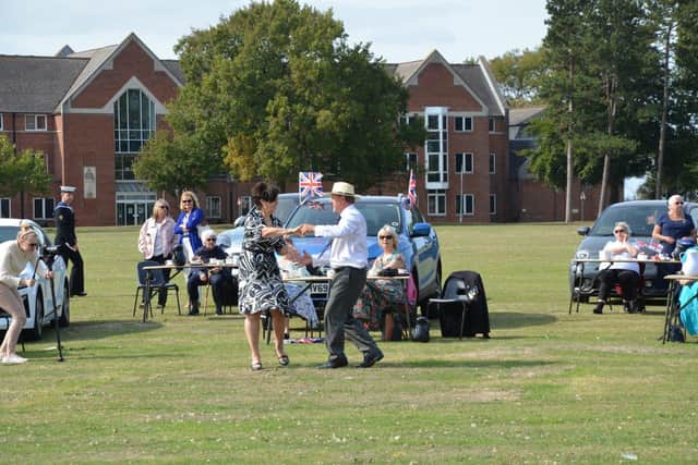 An afternoon of music entertained veterans at HMS Excellent in Portsmouth. Pictured: Guests enjoying the show