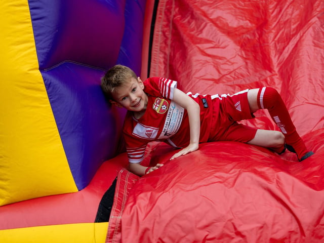 Families joined players and staff at an awards ceremony and fun day on Stubbington Recreation Ground on Saturday afternoon. Pictured - Everyone had a great time, enjoying the games on offerPhotos by Alex Shute