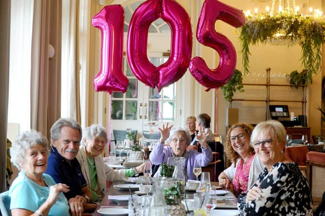 The 105th birthday celebrations at The Queen's Hotel. Picture: Sarah Standing (310723-68)