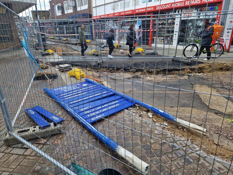 Changes include new seating, more planting, play equipment for children, new cycle stands, and a pavement graphic by local artist, Angela Chick following a successful competition run in conjunction with the council’s Safer Streets team. Pictured is Charlotte Street.