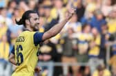 Christian Burgess celebrates scoring for Royale Union Saint-Gilloise against Genk on Sunday night. Picture: BRUNO FAHY/Belga/AFP via Getty Images