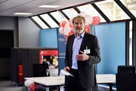Ross McNally, Hampshire Chamber’s chief executive and executive chairman, at the opening of the new head office in the Fareham College business centre.