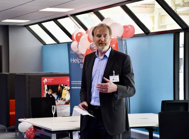 Ross McNally, Hampshire Chamber’s chief executive and executive chairman, at the opening of the new head office in the Fareham College business centre.