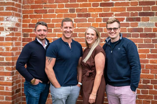 SafeKeep founders L-R Robin Hyde-Chambers, Andrew Byres, Ellen Widdup, Jacob Dilley