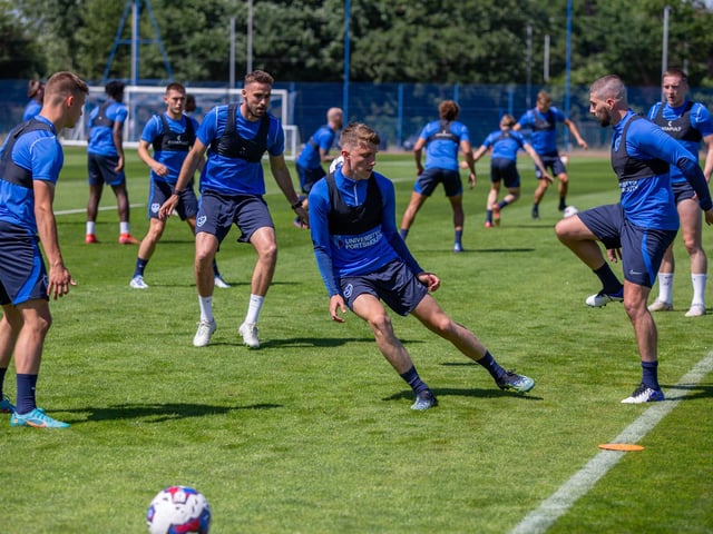 Pompey players training at their training ground in June 2022. Picture: Habibur Rahman