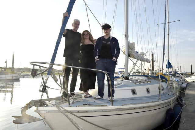 Craftsman Michael Savage, known as Mick, died on April 1 this year. His body was recovered off the coast of Dover after he set off from Southsea. On Friday, May 10, 2024 Mick's boat Konsorted was bought back to Southsea Marina.
Pictured is: Mick's brother Robert Savage, daughter Charlotte Keen and grandson Jay Noble.
Picture: Sarah Standing (100524-2339)