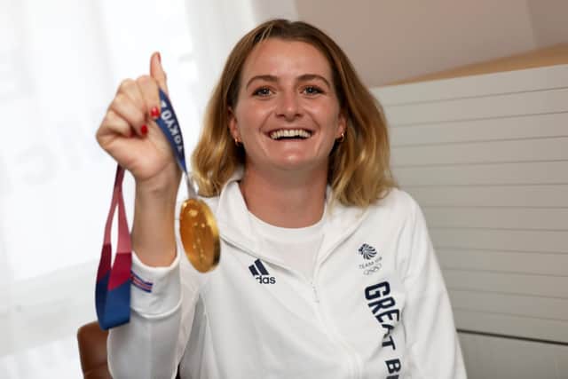 Eilidh McIntyre with her gold medal from the Tokyo Olympics
Picture: Sam Stephenson