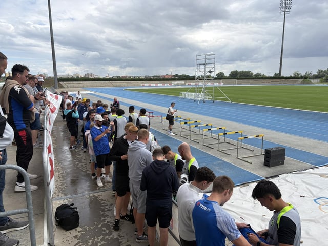 Pompey's open training session at the X-Bionic Sphere Sports Centre in Šamorín, Slovakia.