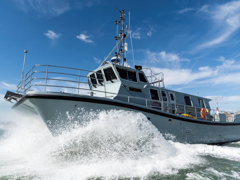 The final SEA-class boats have been built, with the 35 vessels set to be used to bolster the Royal Navy fleet and support ships such as HMS Prince of Wales. Pictured is HMS Magpie