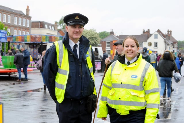 RSPCA chief inspector Paul Williams and deputy chief inspector Hannah Nixon. Picture: Sarah Standing (200522-5692)