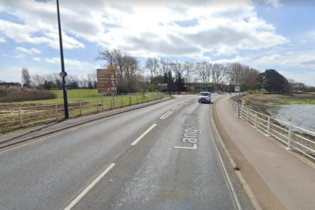 Firefighters had to extricate a woman, who had minor back injuries, from her vehicle following the crash on Langstone Bridge, near Northney Road, Hayling Island. Picture: Google Street View.