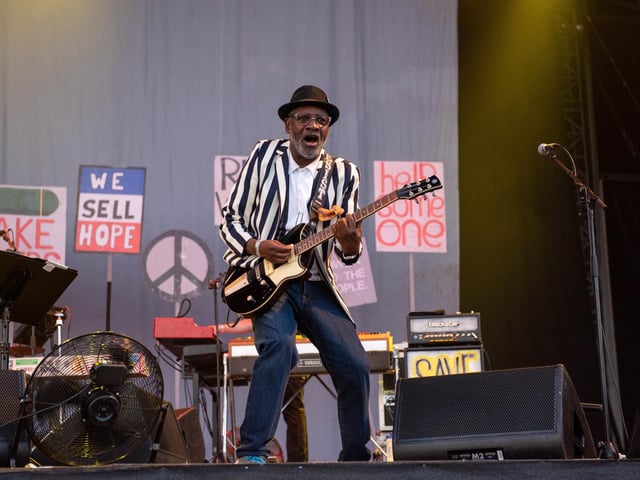 The Specials performed on the Common Stage at 2019's Victorious Festival.