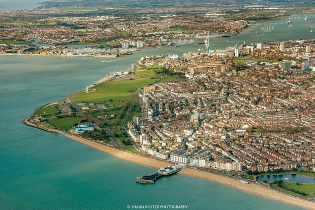 An aerial view looking over Portsmouth, which has been named as one of the areas to become a new freeport
Picture: Shaun Roster