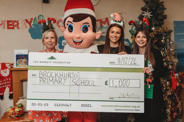 Barratt Homes donated £1,000 to the school