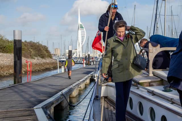 Princess Anne, Princess Royal visited Gosport to re-commission a historic yacht, Boleh at Haslar Marina
Picture: Habibur Rahman