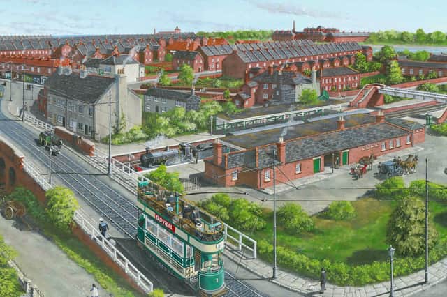 Gosport Road railway station, a painting by Neil Marshall.