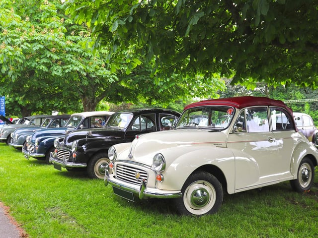 MoggyFest Morris Minor Display at Beaulieu Spring Autojumble