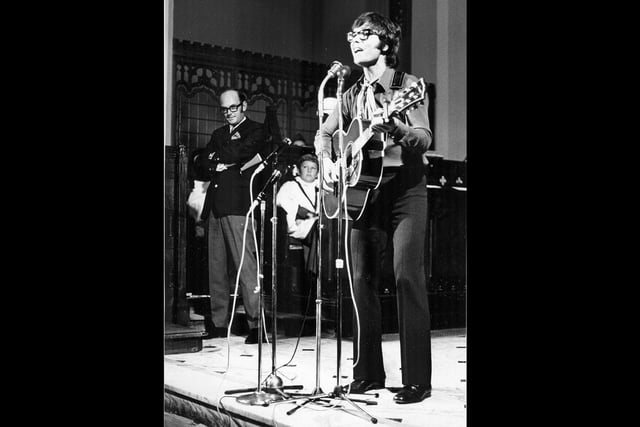 Cliff Richard at St Judes Church, Southsea, September 1970. The News PP73