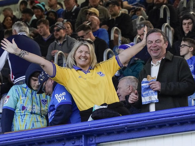 Pompey fans played a big role in carrying their team to a massive three points in their Championship survival battle against Blackburn Rovers.