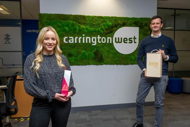 Carrington West's HR advisor, Emily Christmas and managing director, James Fernandes