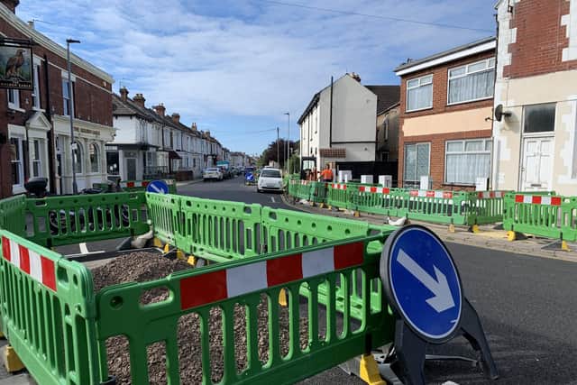 City Fibre carrying out work in Fawcett Road in Southsea on July 13, 2020. Picture: Ben Fishwick