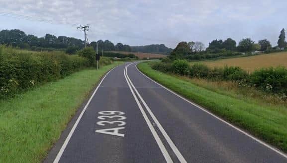A 54 year old woman died following a crash on the A339 at Bentworth, Alton, and a man in his 40s was left with serious injuries. Picture: Google Street View