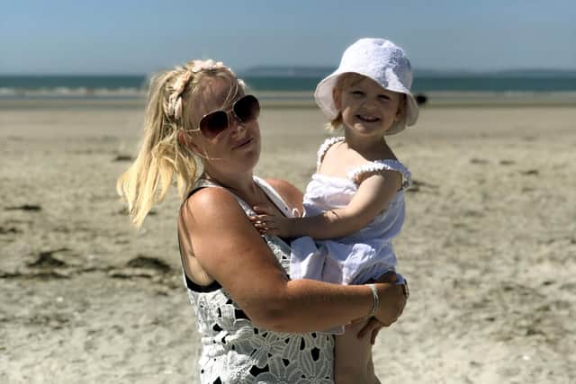 Steph Cufley with her daughter Esme.